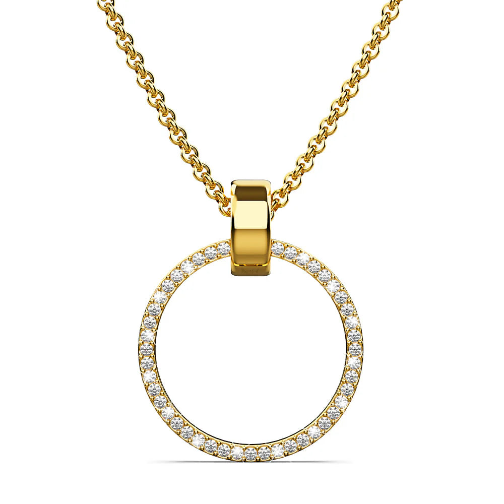 Krystal Couture Orbit of Charm Necklace Embellished with SWAROVSKI Crystal in Gold