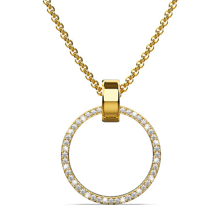 Krystal Couture Orbit of Charm Necklace Embellished with SWAROVSKI Crystal in Gold