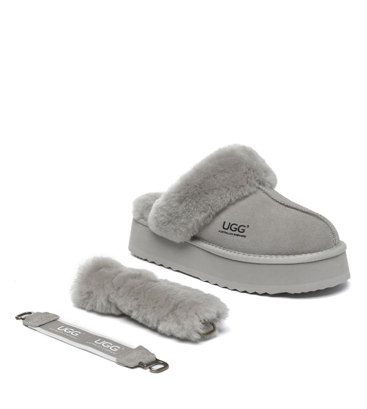 Australian Shepherd UGG Musa platform - Goat Grey