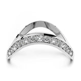 Krystal Couture Contortion Ring Embellished with Swarovski Crystals White Gold