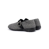 Fuzzy Mary Jane Flats - Grey