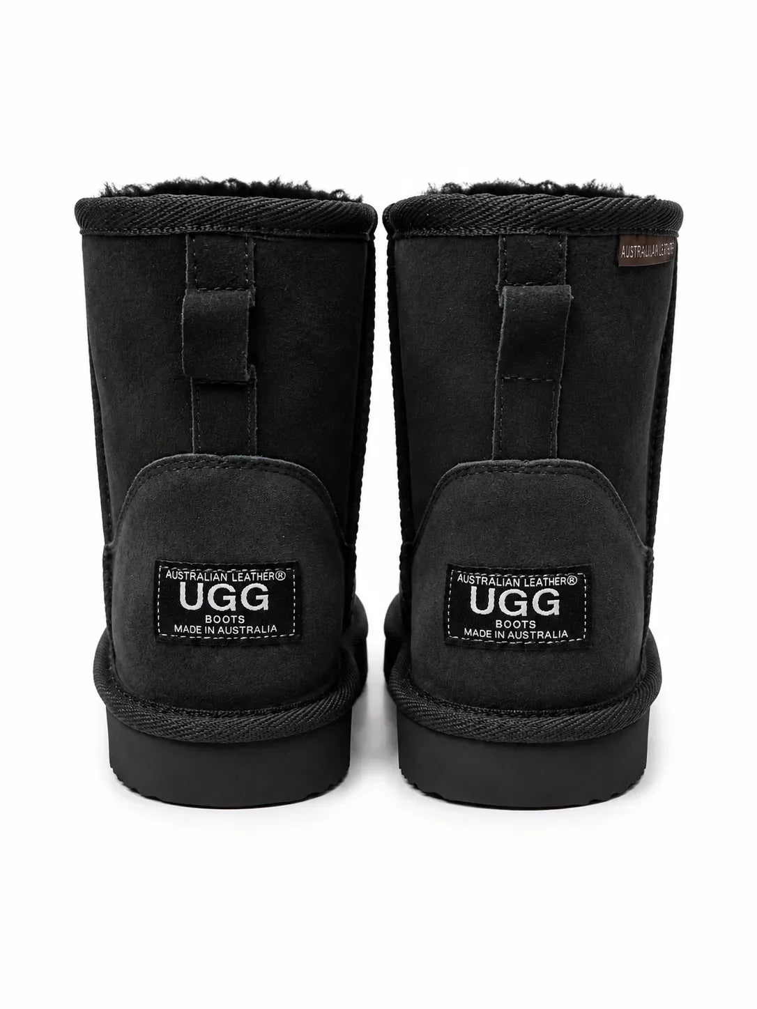 Australian Leather Ugg Mini Uggs - Black - AU5