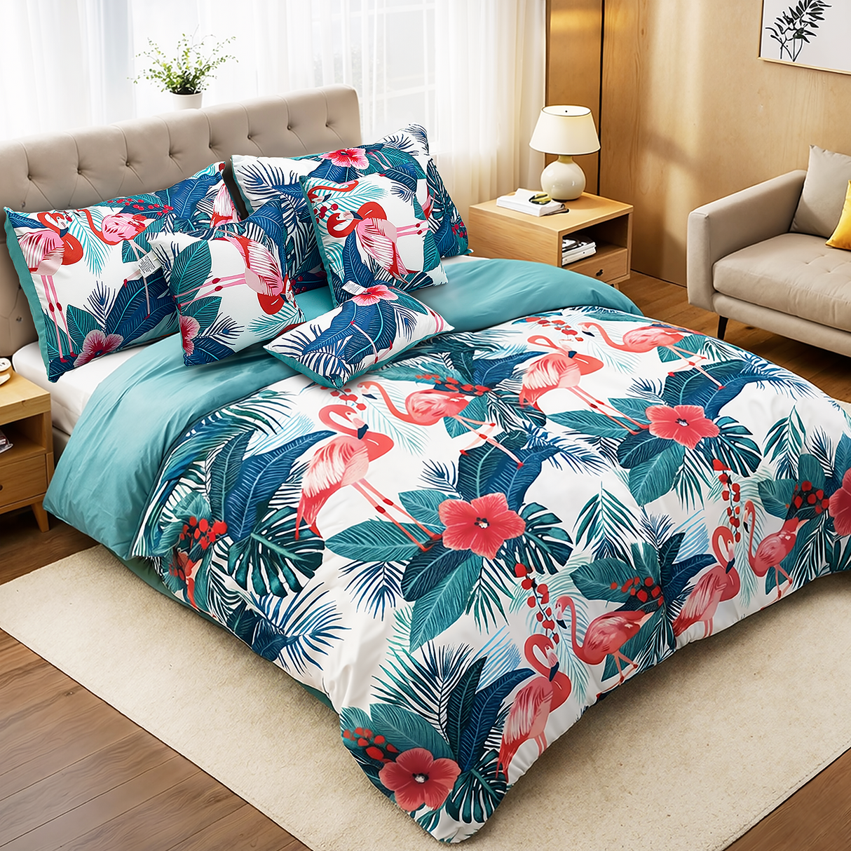 Ramesses 6Pcs Bedroom Pack -  Flamingos
