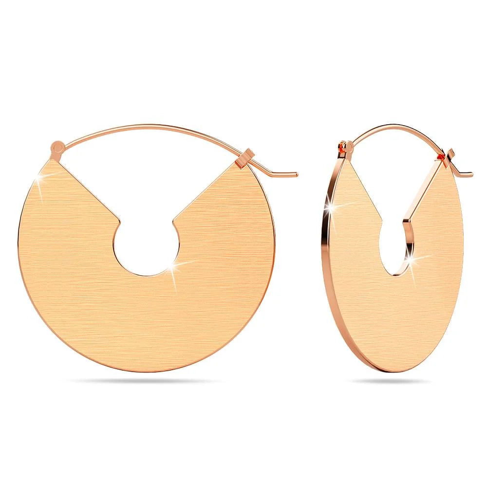 Bullion Gold Grande Rose Gold Hoop Earrings