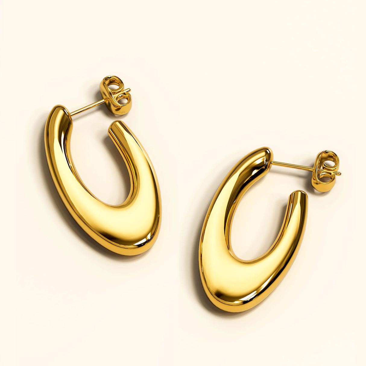 Bullion Gold Bright Gold Hoop Earrings