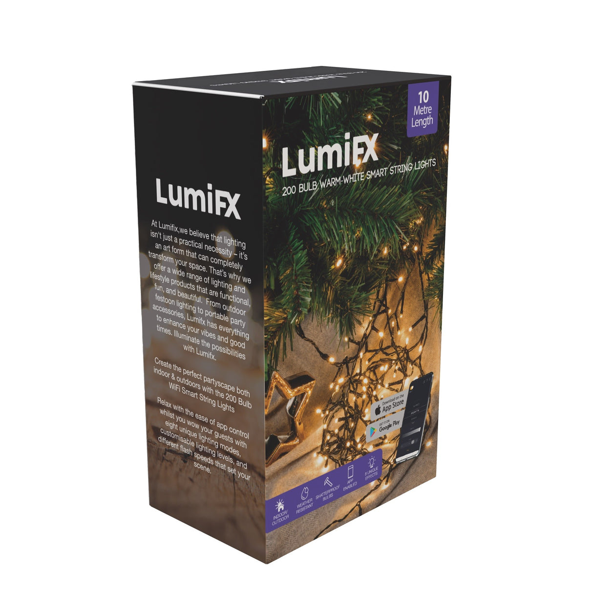 LumiFx 200 LED Wifi Smart String Lights 8