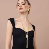 Krystal Couture Horizons Long Necklace Embellished with SWAROVSKI Crystals