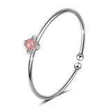 Amanda Flower Pink Strawberry Quartz Bangle