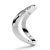 Krystal Couture Contortion Ring Embellished with Swarovski Crystals White Gold