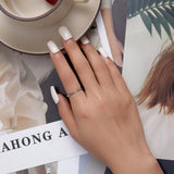 Solid 925 Sterling Silver Geometric Slim Ring