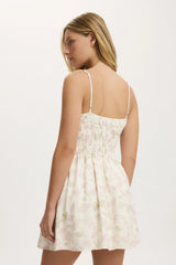 Cotton On Women's Haven Strappy Mini Dress - Lilia Floral Gardenia