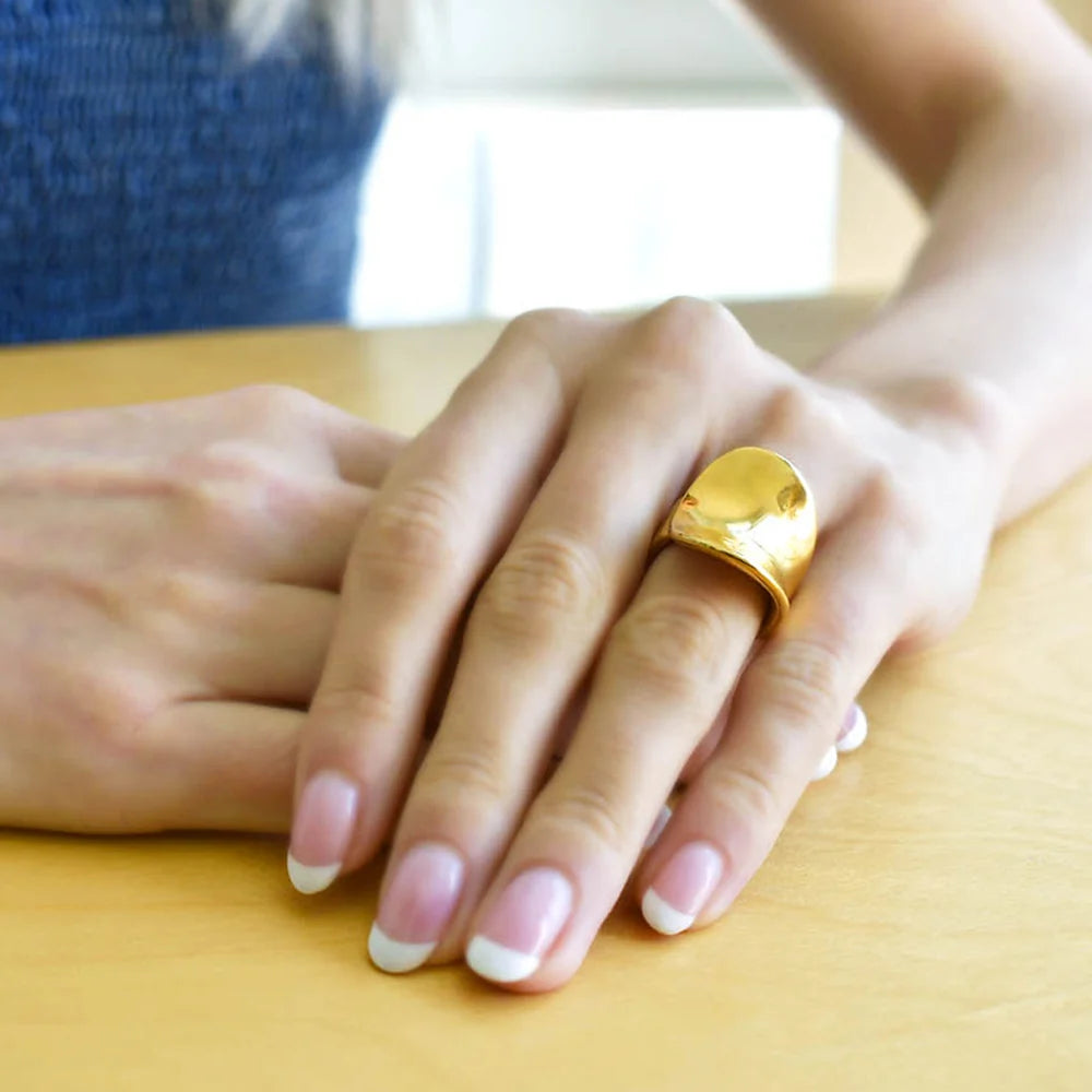 Bullion Gold Folded Ring in Gold