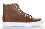 Bosccolo Womens Sneakers With Zipper - Brown/White