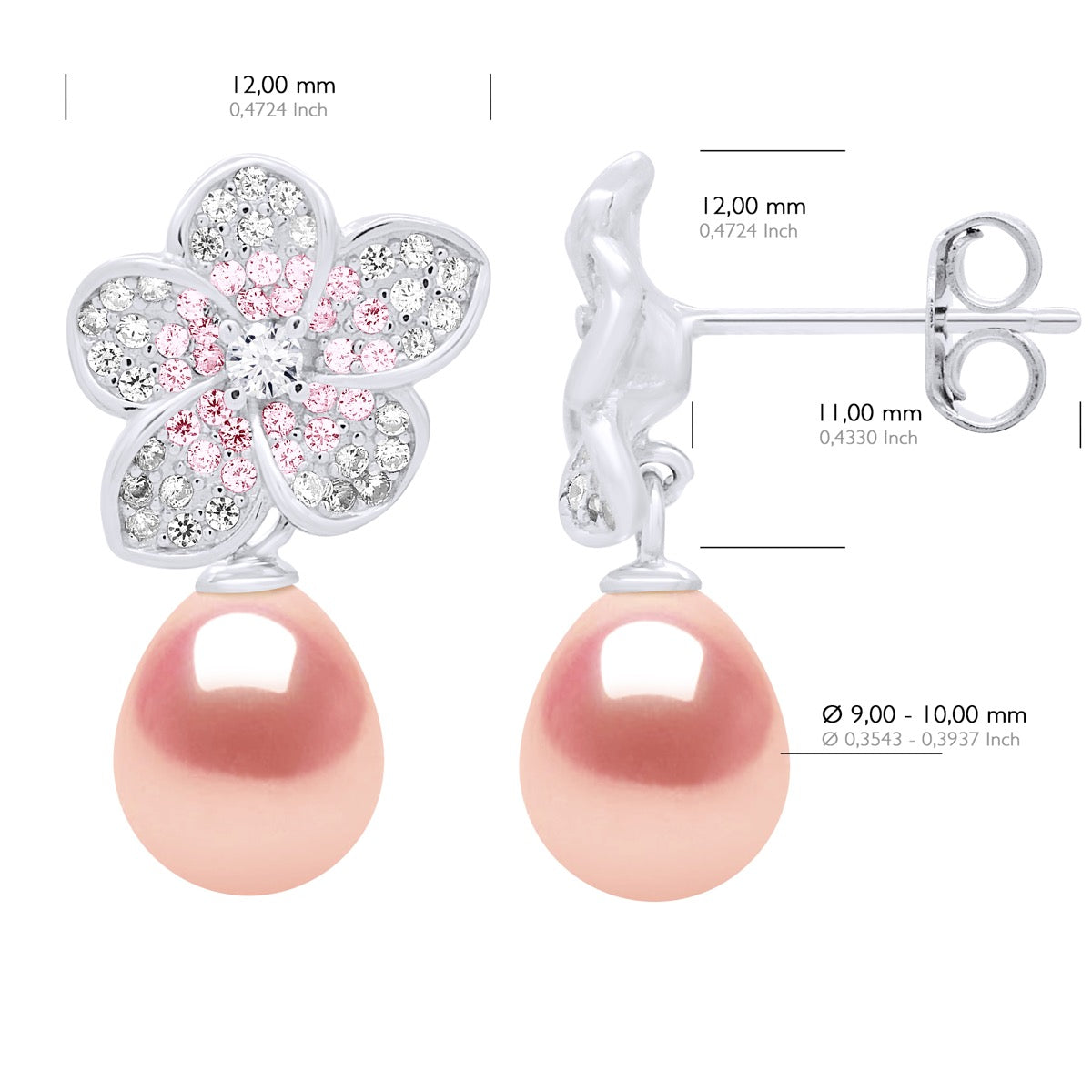Earrings - - Mounted - Longueur 42 cm