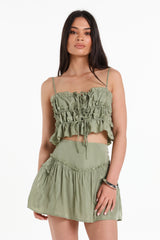 Lost In Lunar Women's Monaco Top - Dark Sage