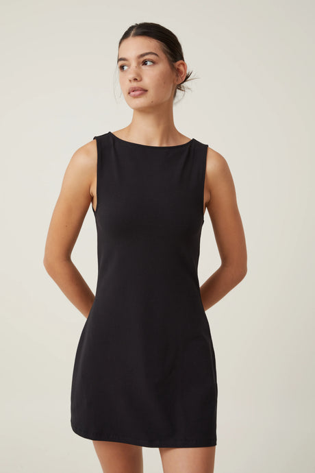 Cotton On Women's Bella Boat Neck Mini Dress - Black