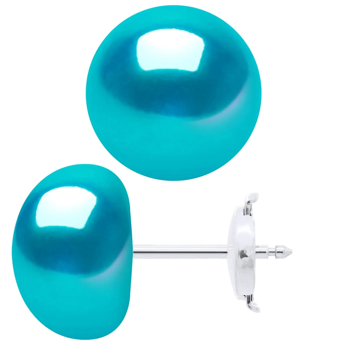Earrings Prestige Freshwater Pearl & Turquoise White Gold