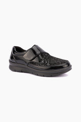 G Comfort Women's P 8223 Black Patent Stretch