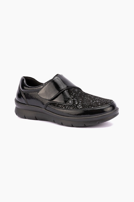 G Comfort Women's P 8223 Black Patent Stretch