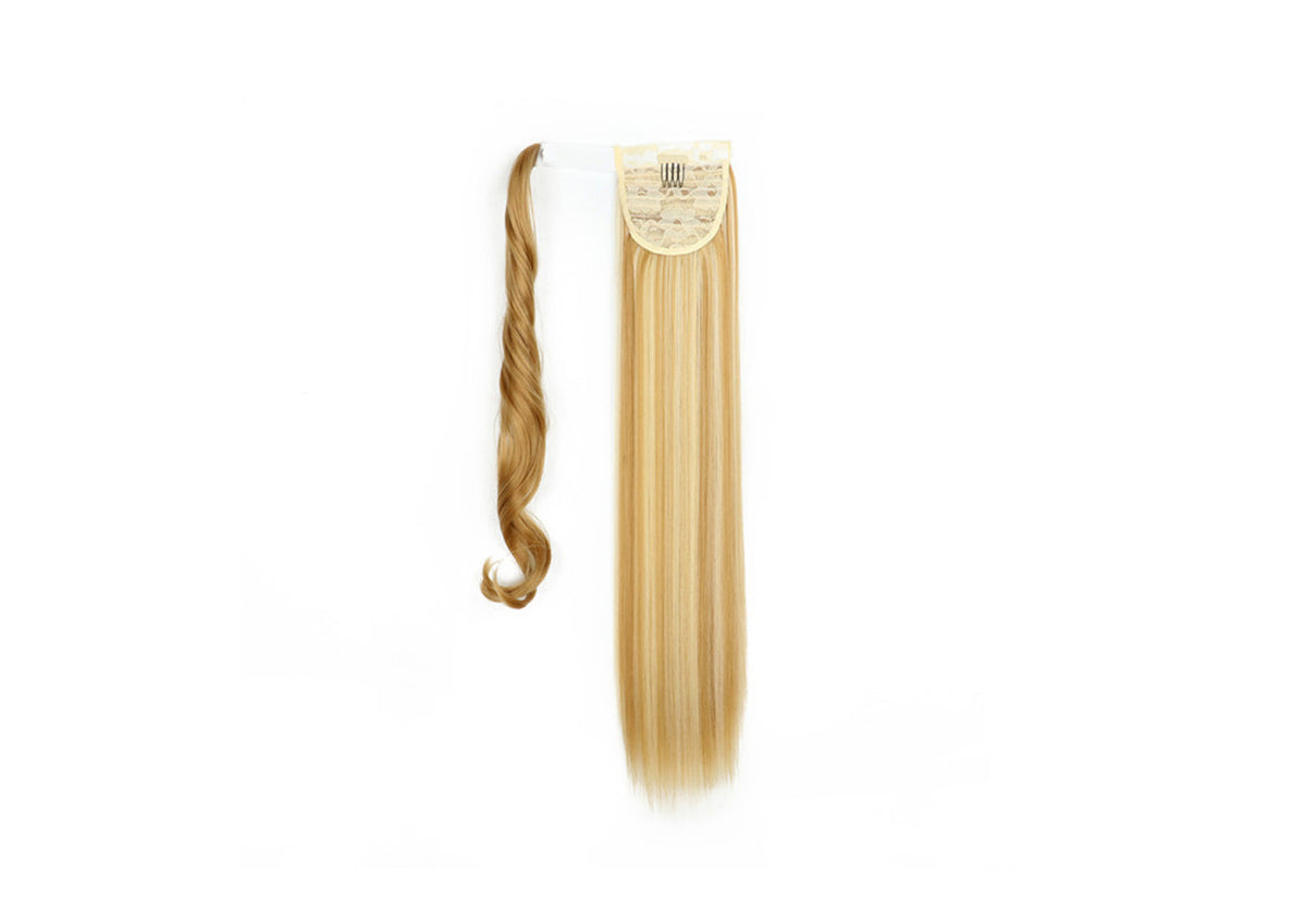 22" Blonde Medium Blond Grade Aaa Synthetic Hair Extension Ponytail Straight