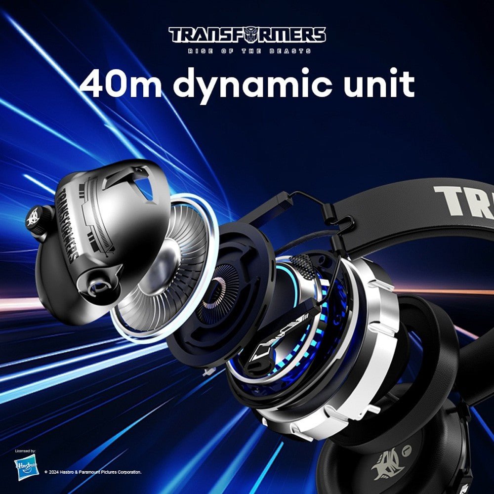 Transformers Wireless Bluetooth Gaming Headset TF-G03 4.2V 1200mAh Rechargeable - Silver Grey