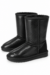 Australian Leather Ugg Classic Short Snake Skin - Black - AU6