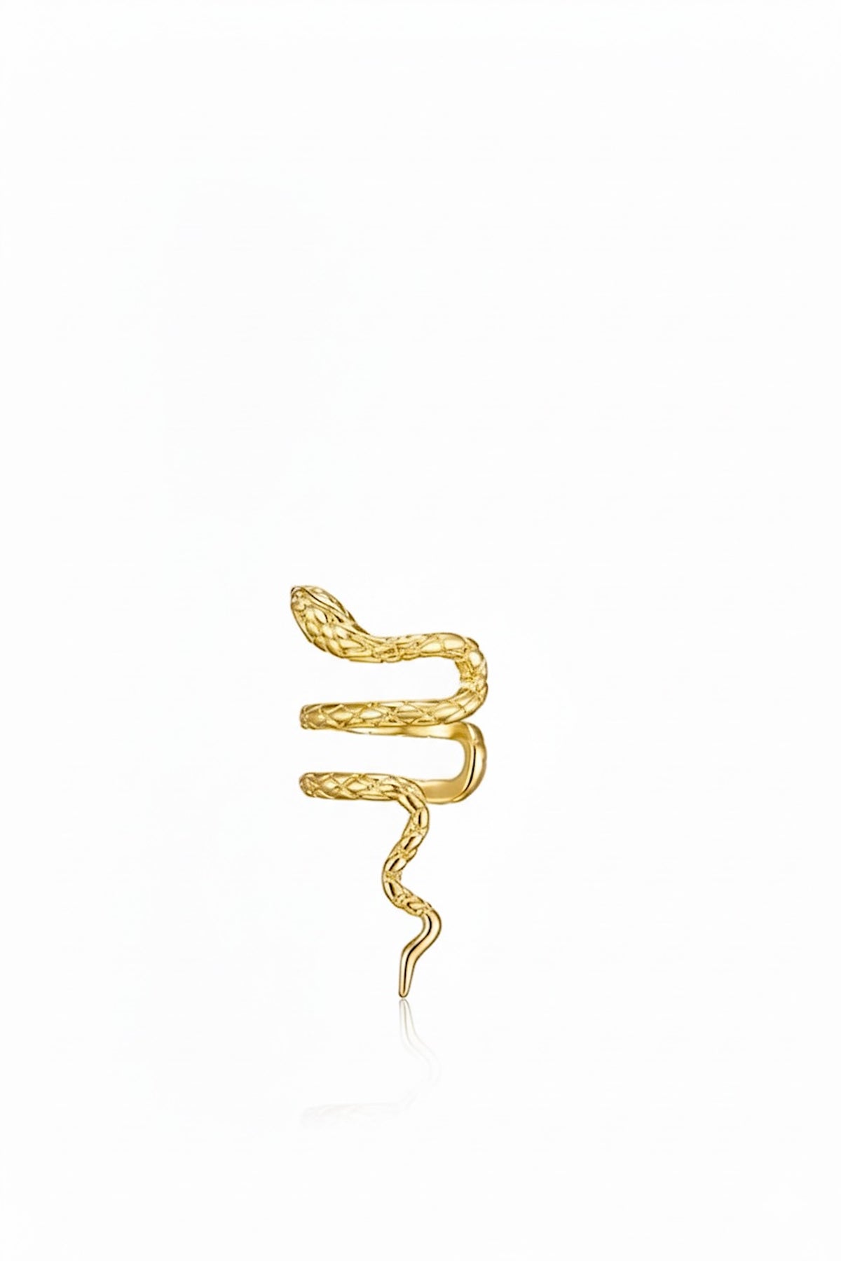 Liv Oliver 18K Gold Textured Snake Ear Cuff