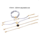 Bohemian 5-Piece Charm Bead Bracelet Set