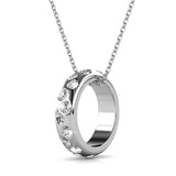 Krystal Couture Ecliptic Pendant Necklace in White Gold Adorned with SWAROVSKI Crystals