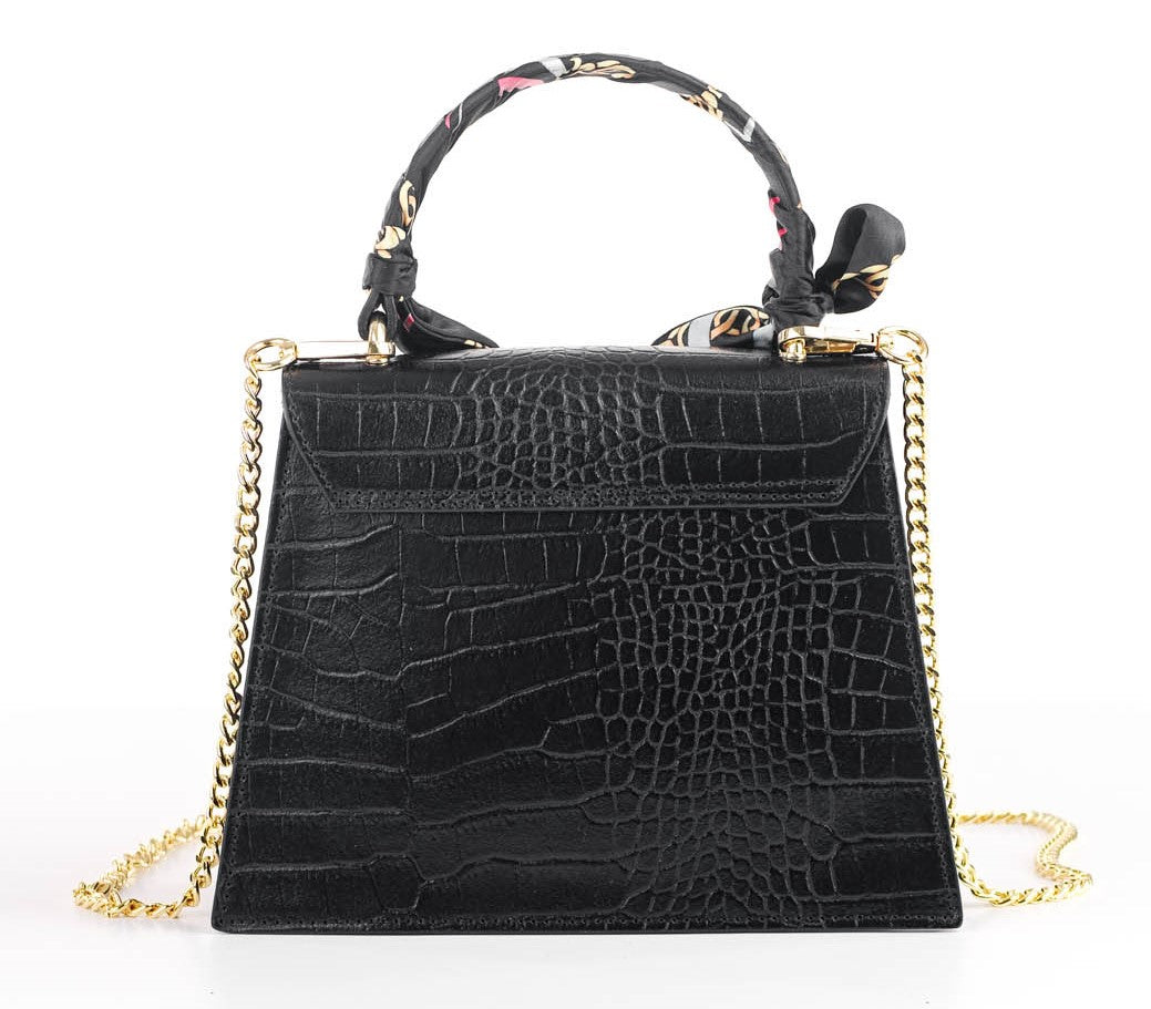 Bosccolo Handbag - Black Croco