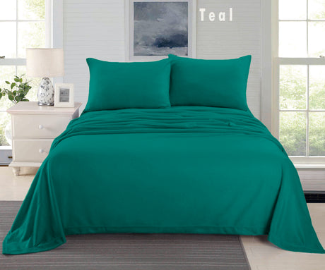 Cashmere Touch Flannelette Sheet Set -  Teal