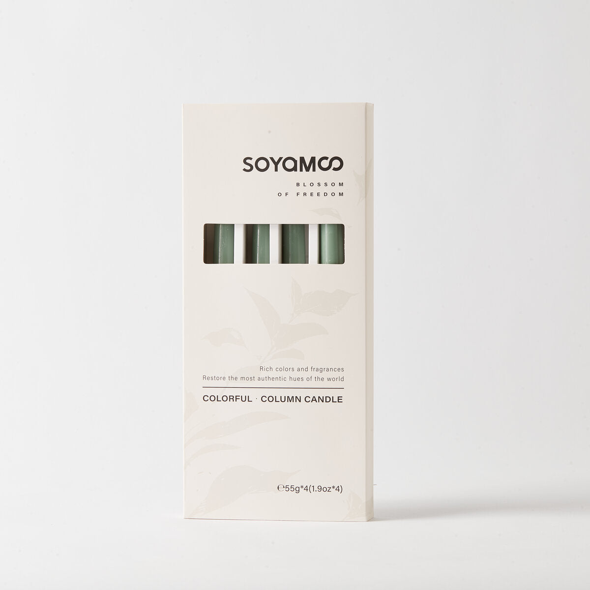 Ebony Bergamot Colored Taper Candles