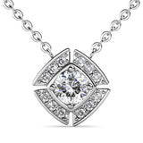 Krystal Couture White Gold Brilliant Cut Pendant Necklace Embellished with SWAROVSKI Crystals