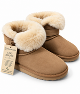 Australian Leather Ugg Classic Fur Collar Buckle - Chestnut - AU4