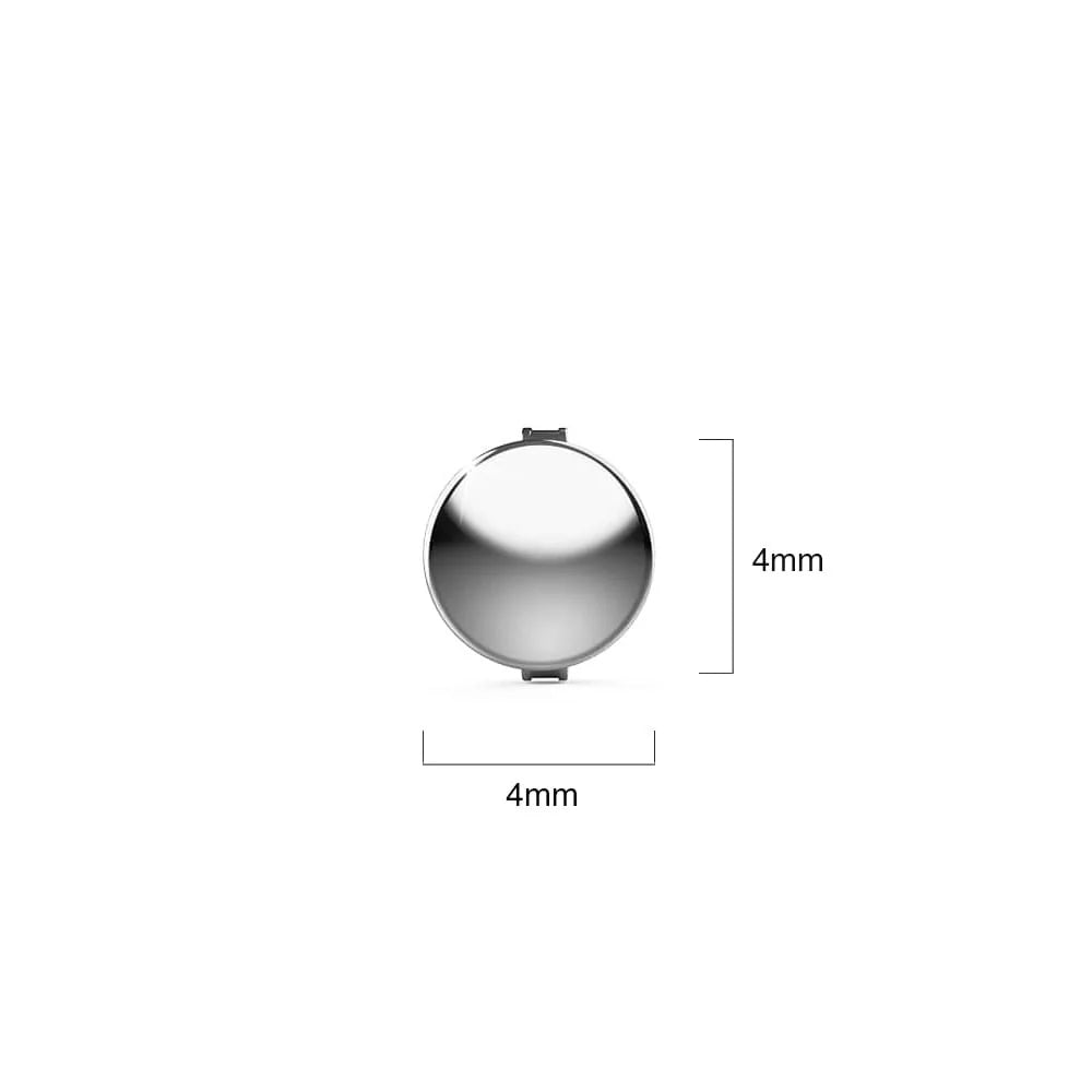 Solid 925 Sterling Silver Circle Stud Earrings