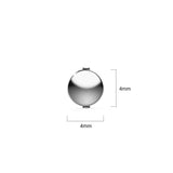 Solid 925 Sterling Silver Circle Stud Earrings