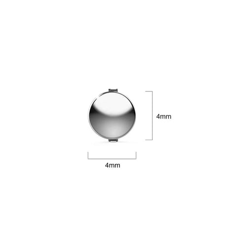 Solid 925 Sterling Silver Circle Stud Earrings