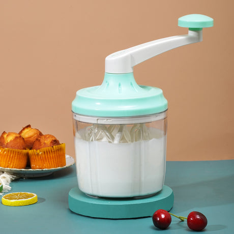 TODO Manual Egg Beater Whisk Whip Cream 1200ml Capacity Bowl Hand Crank