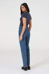 Madison The Label Tammy Baby Tee - Navy