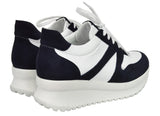 Bosccolo Womens Sneakers - White/ Navy Blue