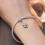 Solid 925 Signature Silver Solaris Shift Petal Charm