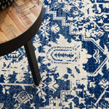 Evoke 253 White Navy Rug
