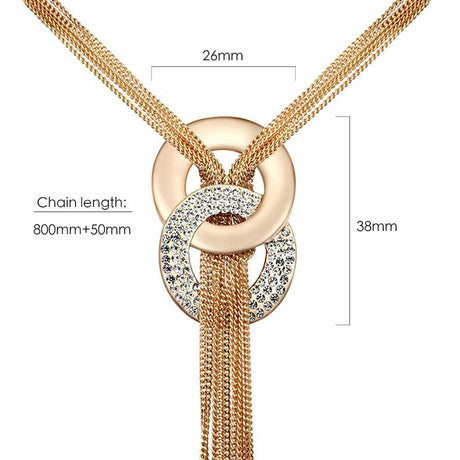 Krystal Couture Horizons Long Necklace Embellished with SWAROVSKI Crystals