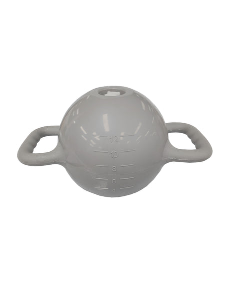 Yoga Fitness Kettlebell Water Filled Adjustable 1-6kg Double Handle Heavy Duty Exercise Kettle Bell - Grey