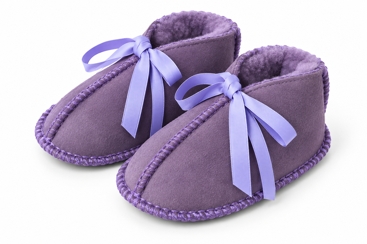 Australian Leather Ugg Infant Ribbon - Lilac Purple - Small