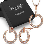Boxed Dazzling Paradigm in Circle Rose Gold Set Embellished with SWAROVSKI® Crystals