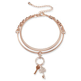 Boxed Bullion Gold Elite watch and Bracelet Set Embellished with Crystals in Rose Gold