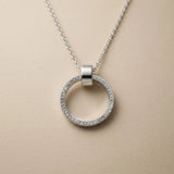 Krystal Couture Orbit of Charm Necklace Embellished with SWAROVSKI Crystal in White Gold