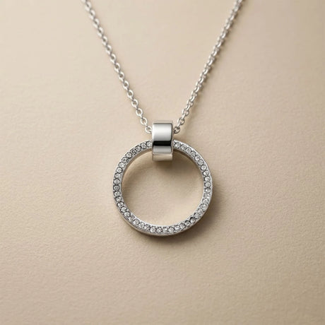 Krystal Couture Orbit of Charm Necklace Embellished with SWAROVSKI Crystal in White Gold