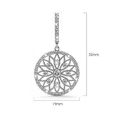 Bullion Gold Flower of Life Intricate Dangle Earrings